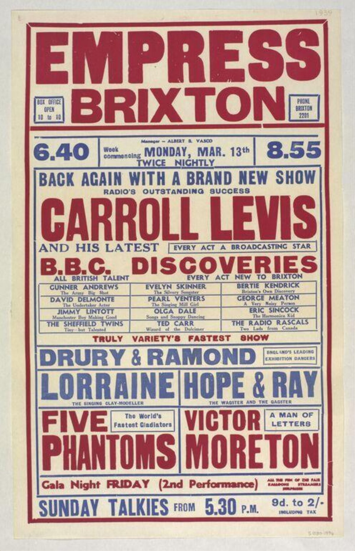 Empress Brixton Vintage Variety Show Poster