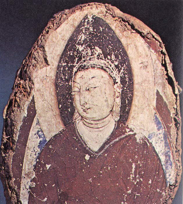 Ancient Painted Buddha Fragment