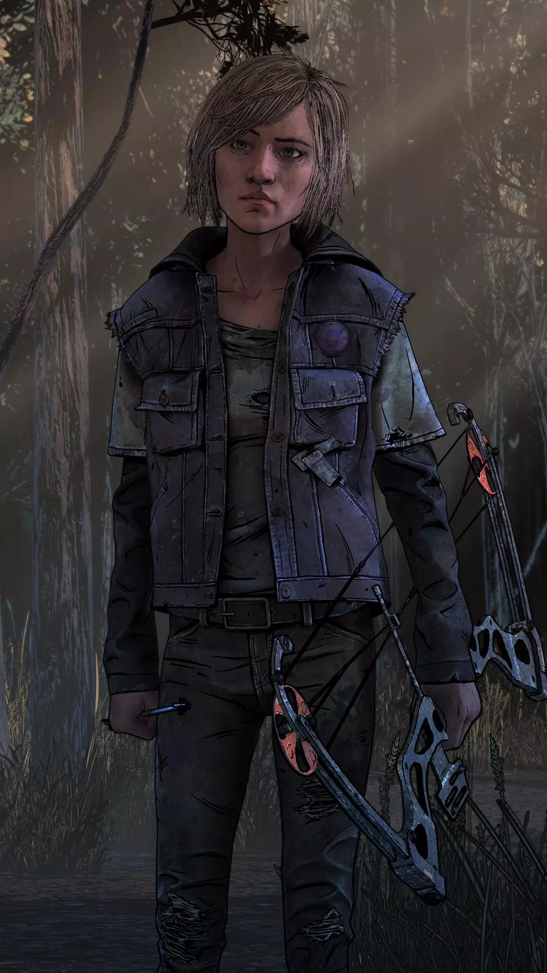 Female Survivor In Misty Forest