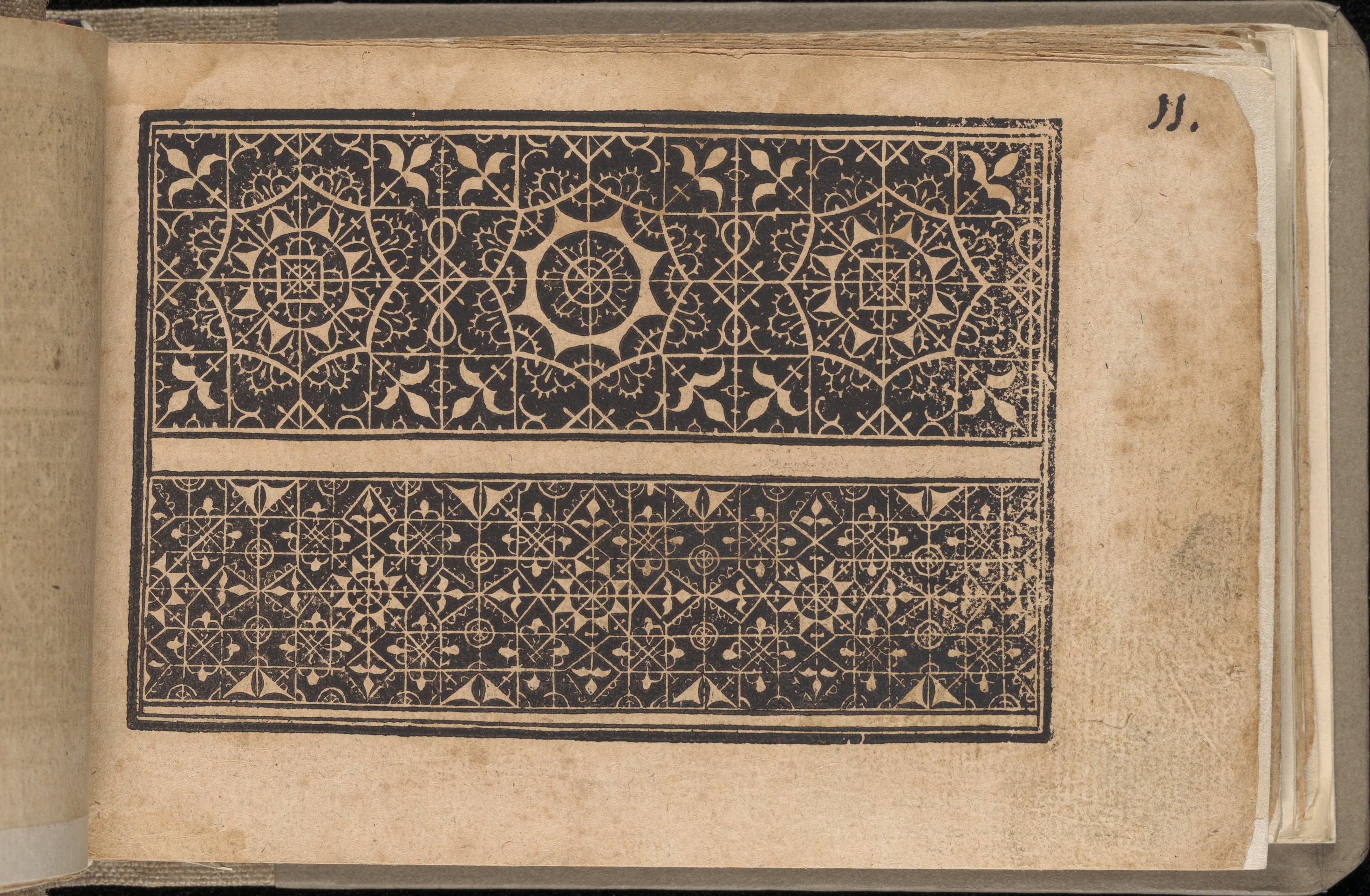 Antique Book Geometric Pattern Page