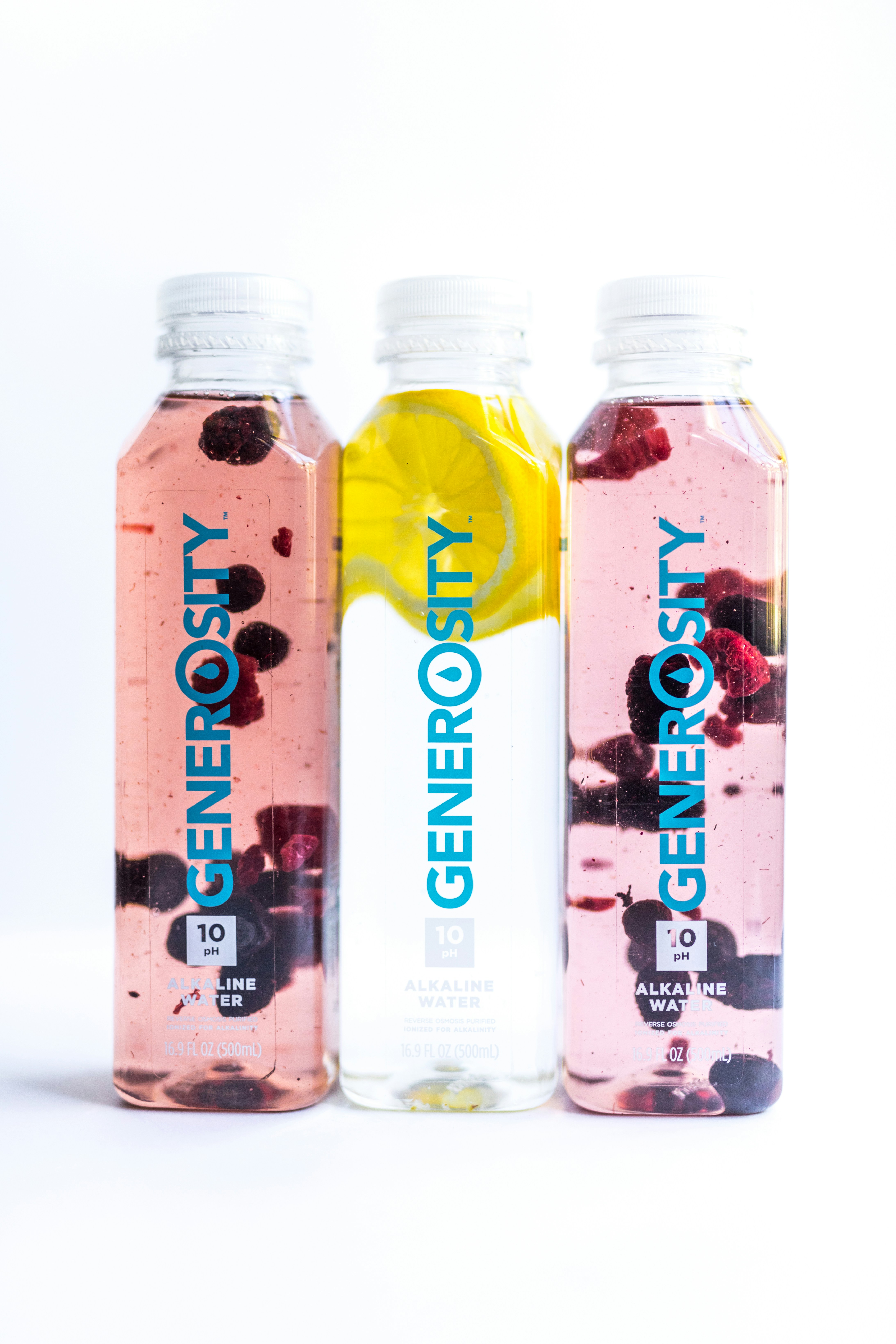 Three Generosity Alkaline Water Bottles