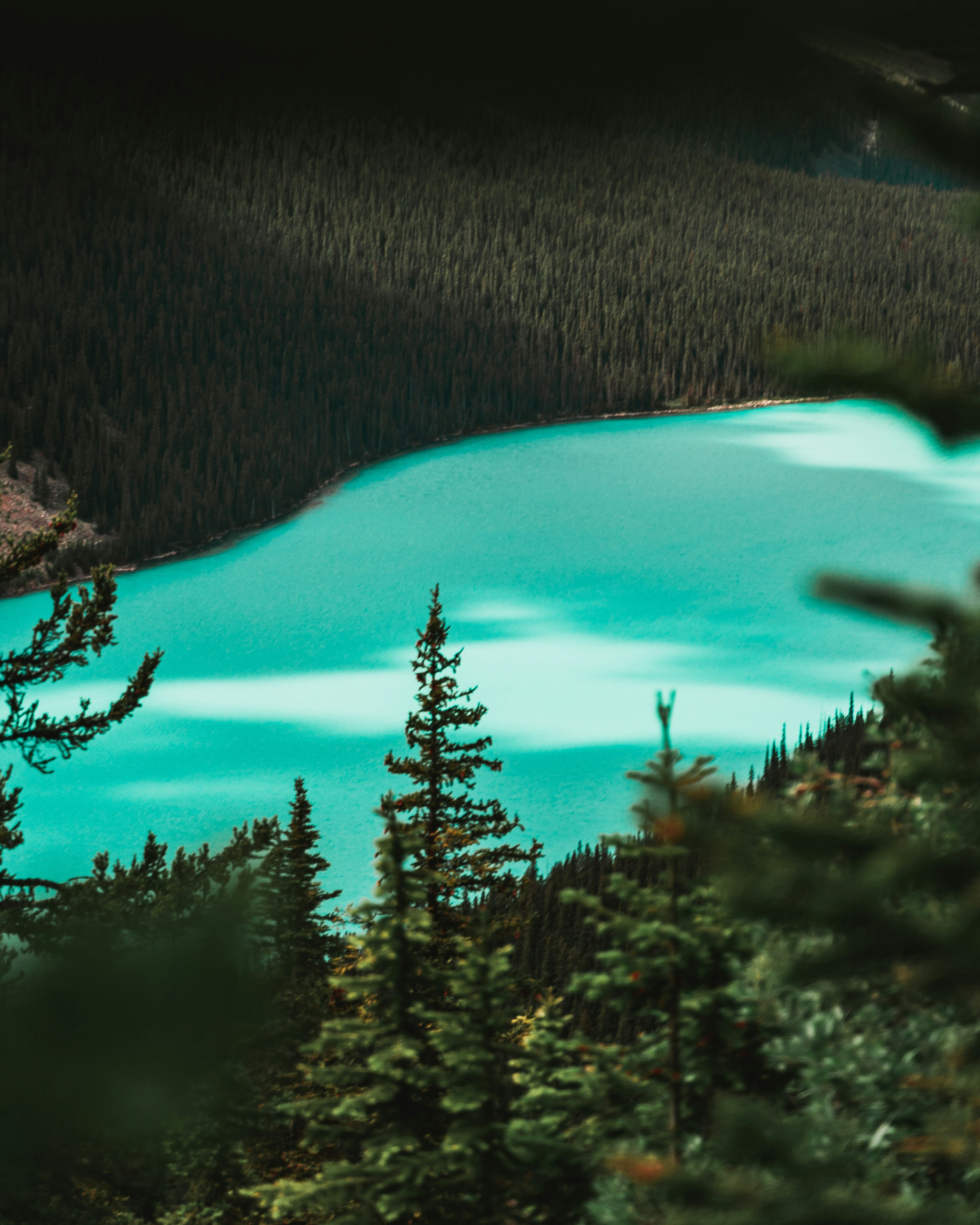 Turquoise Mountain Lake Overlook