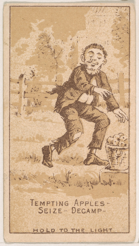 Vintage Tempting Apples Hold-to-Light Card