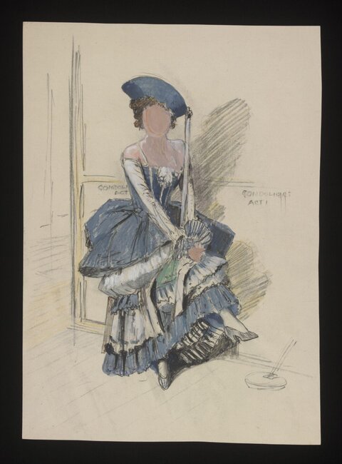 Costume Sketch for Condoliers Act I