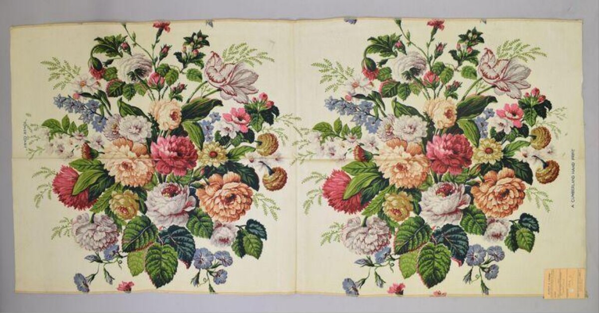 Cumberland Hand Printed Floral Textile