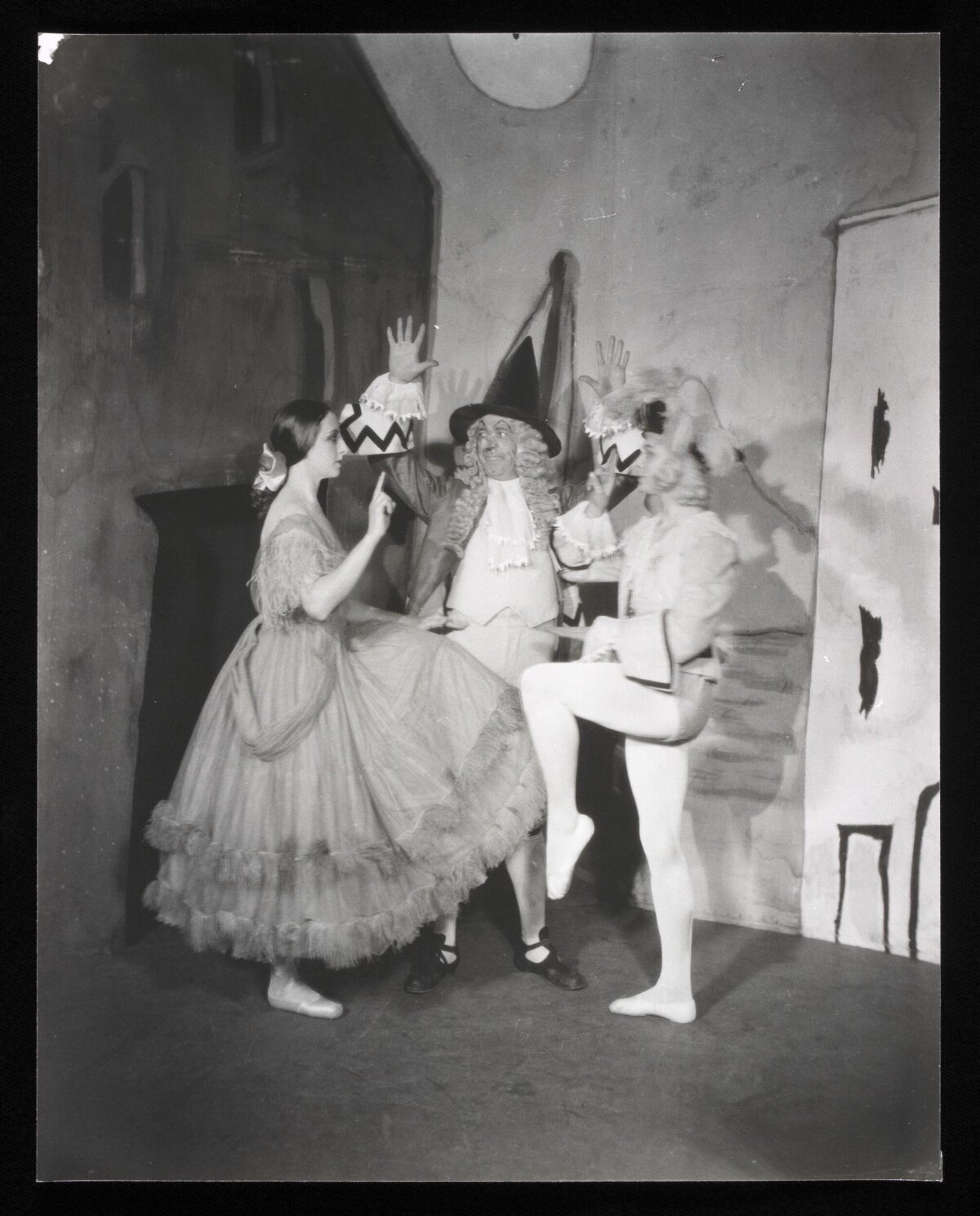 Three Ballet Performers on Stage