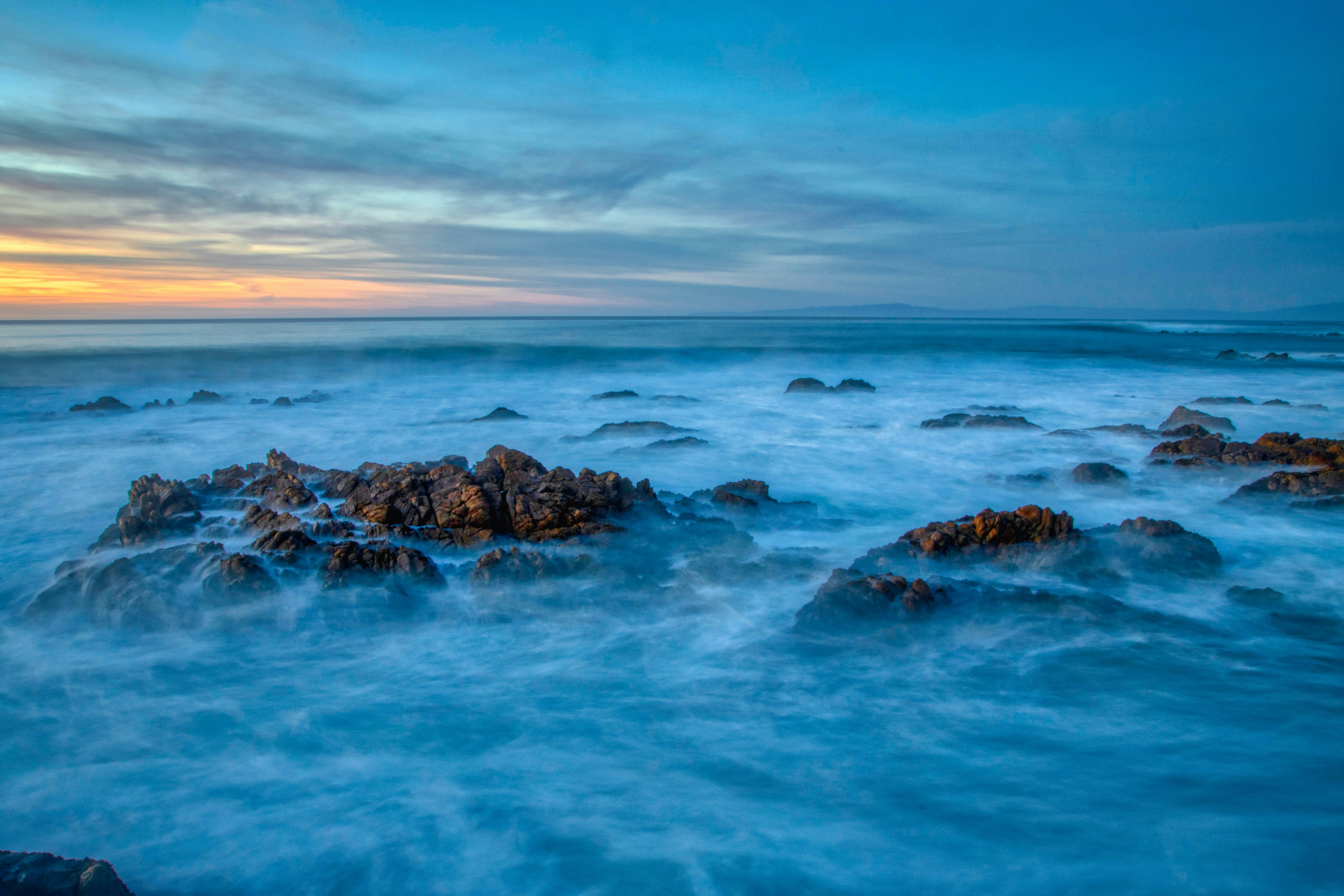 Coastal Rocky Seascape at Dusk