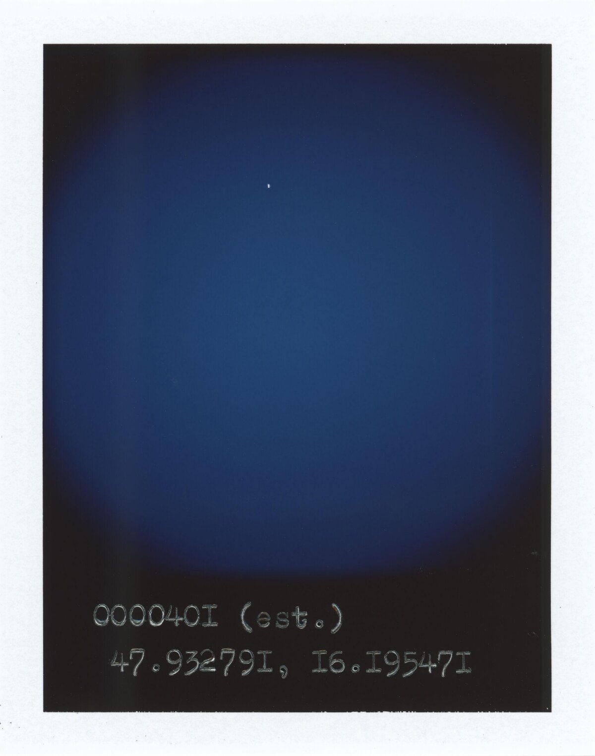 Night Sky Polaroid With Coordinates
