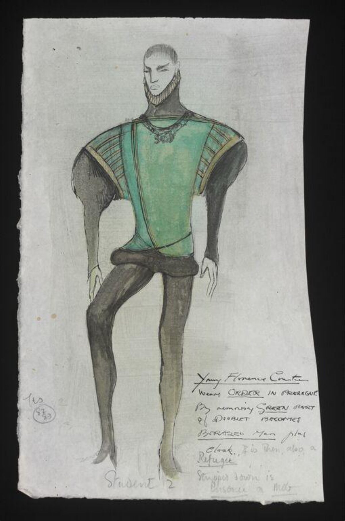 Male Character Costume Design Sketch