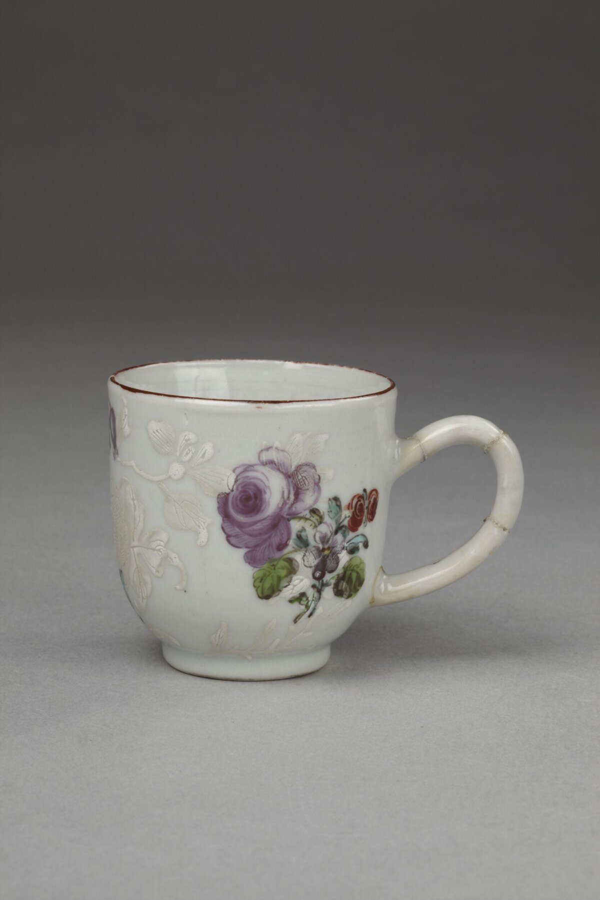 Antique Floral Porcelain Mug