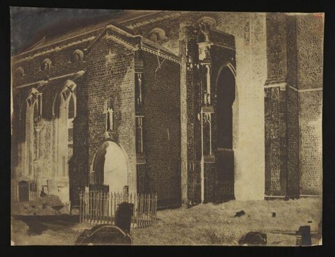 Vintage Church Exterior and Graveyard