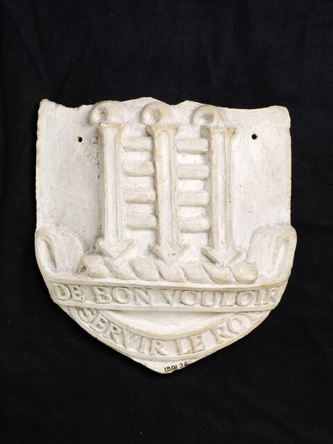 Plaster Carved Heraldic Shield