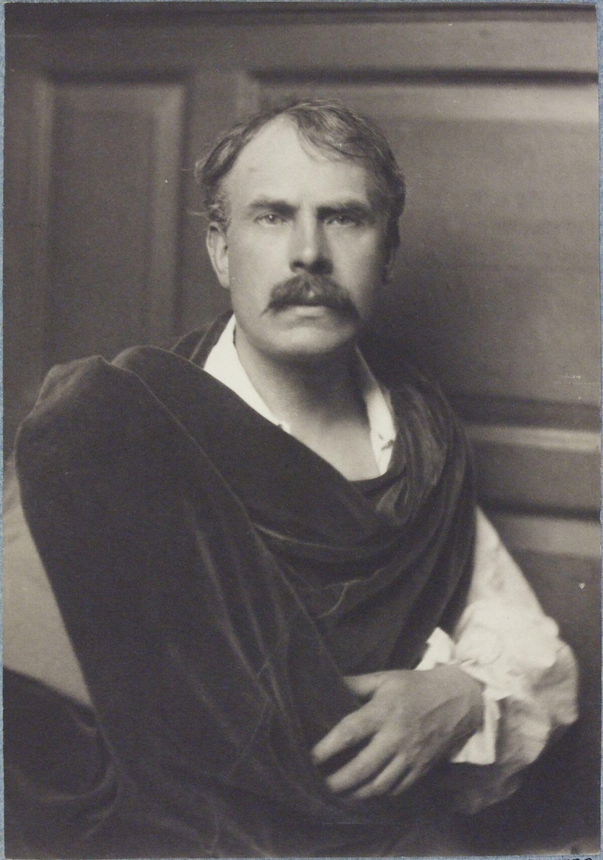 Vintage Portrait of Mustached Man
