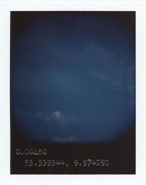 Deep Blue Sky with Coordinates