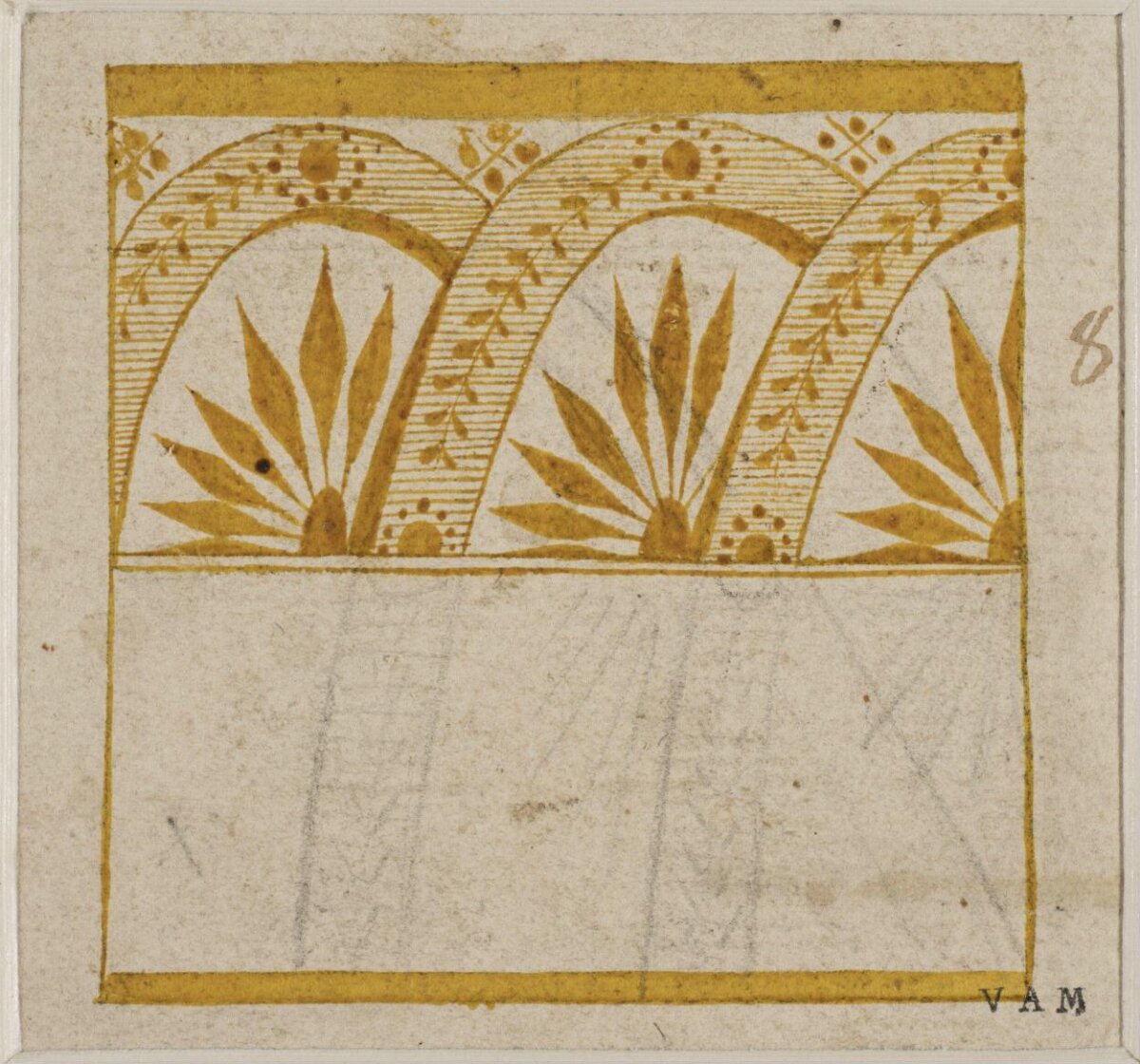 Golden Ornamental Border Design