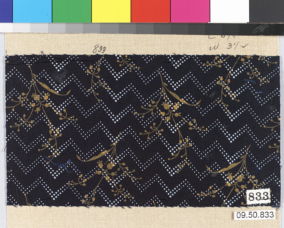 Black Gold Floral Fabric Swatch