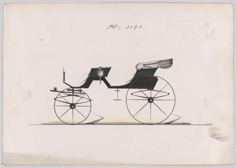 Vintage Horse-Drawn Carriage Design Drawing