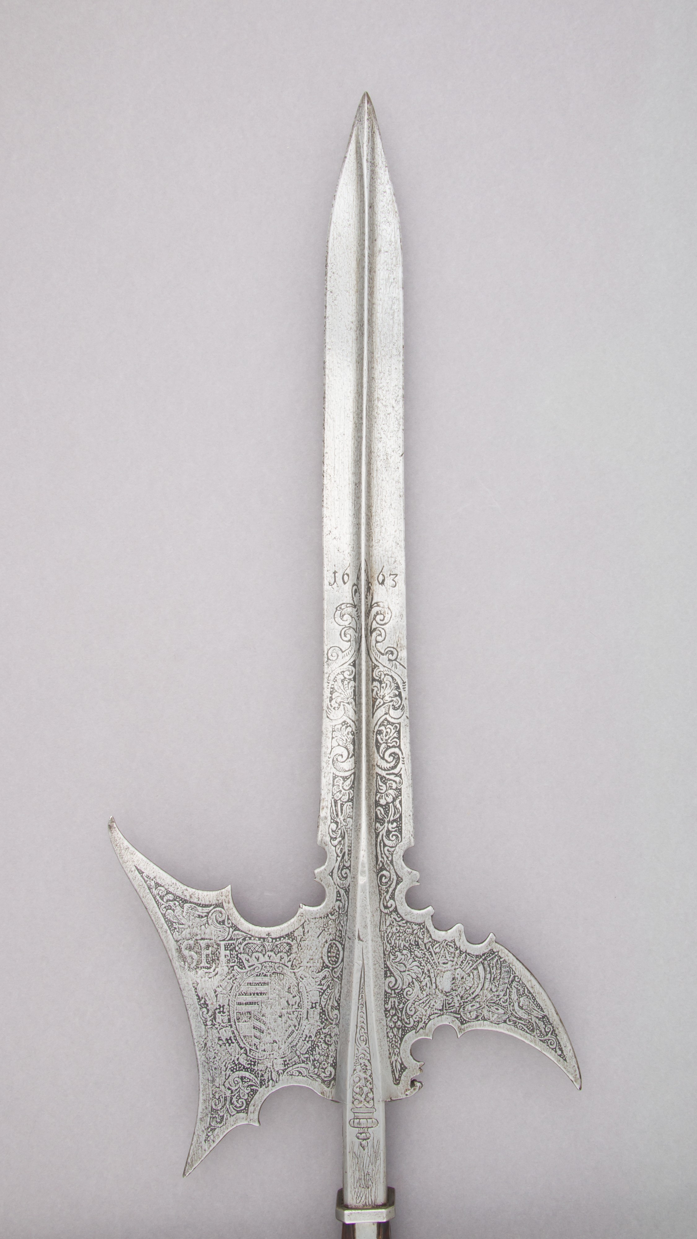 1663 Engraved Historical Halberd Head