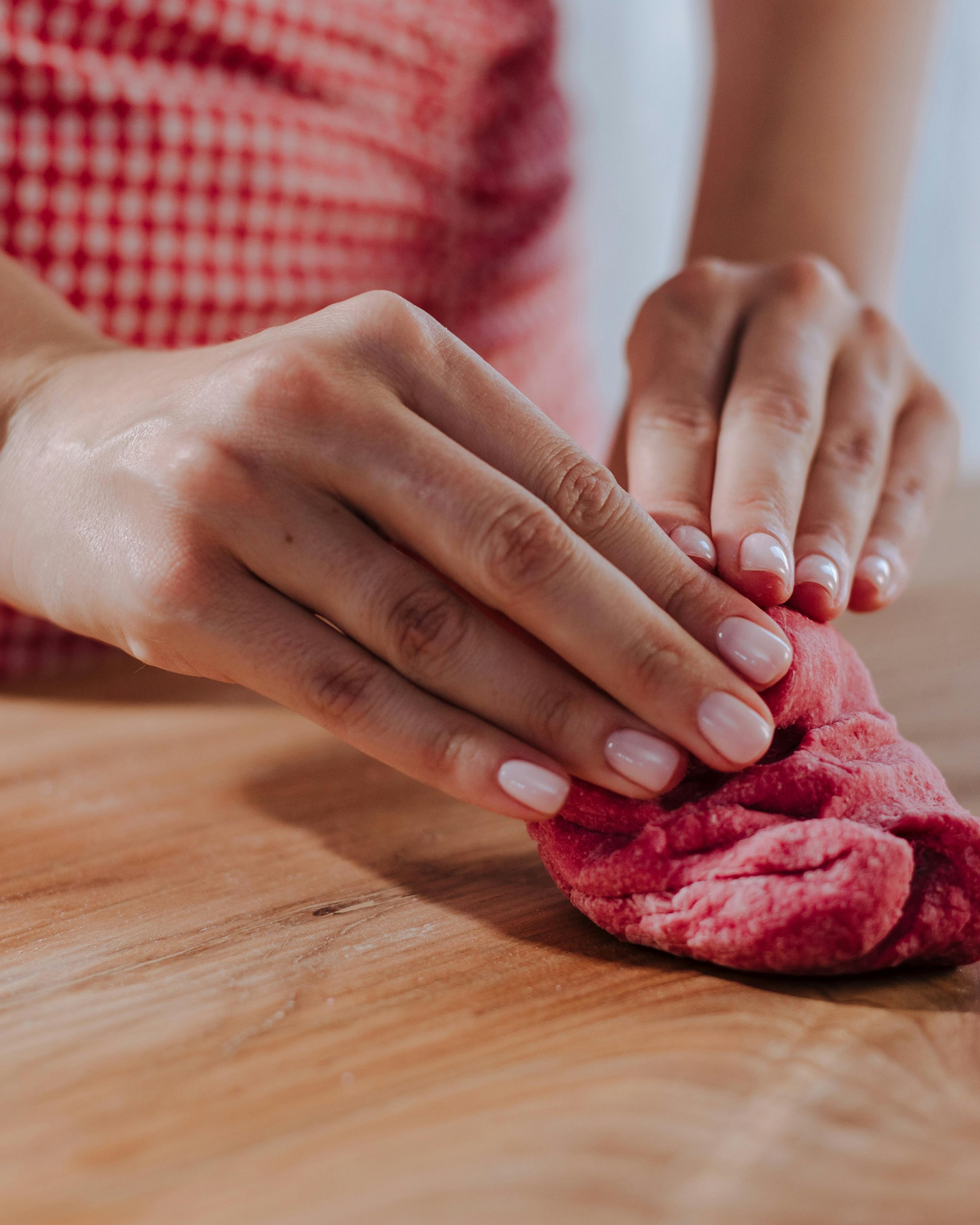 Kneading Red Dough