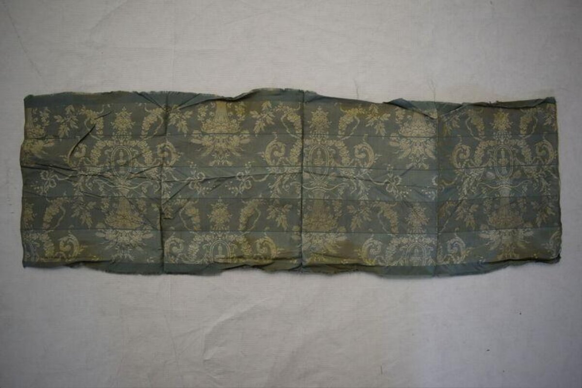 Antique Floral Patterned Textile Fragment