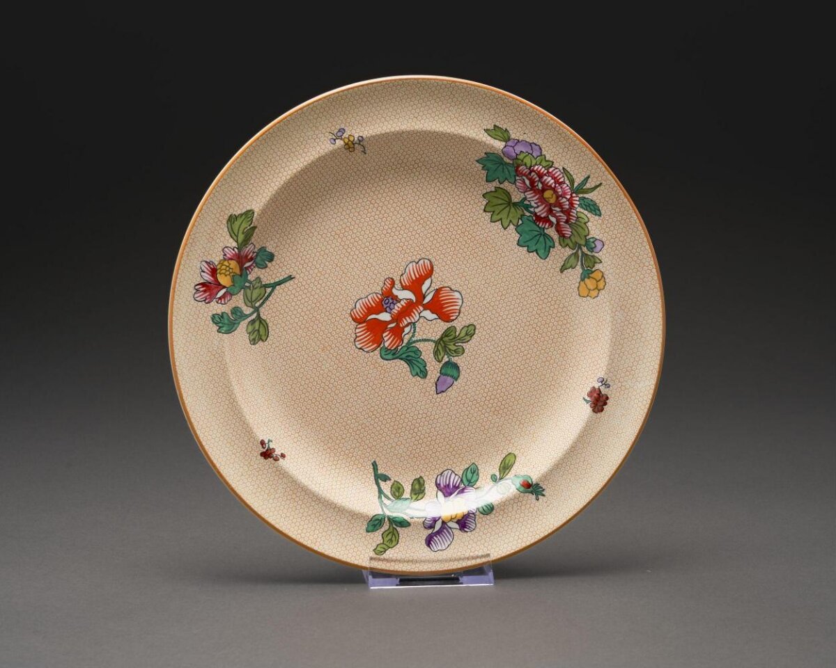 Hand-painted Floral Porcelain Plate