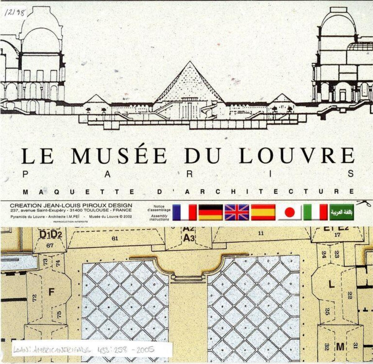 Paris Louvre Architecture Model Sheet