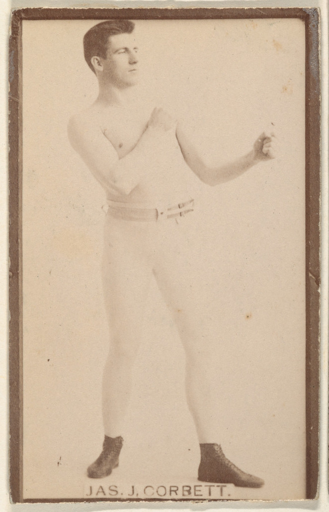 Vintage Portrait of Boxer Jas. J. Corbett