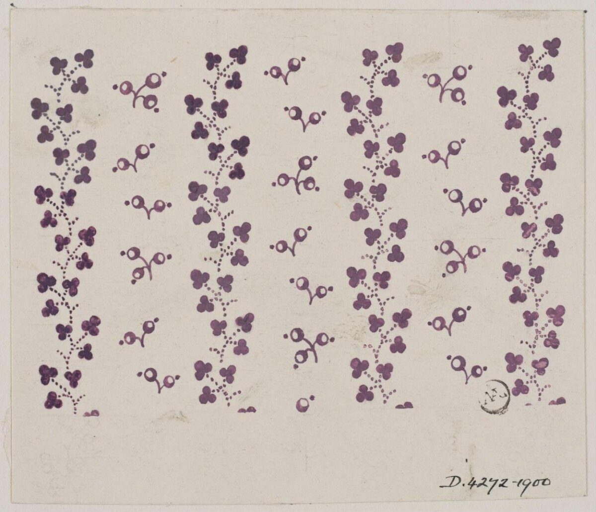 Purple Floral Textile Pattern Design