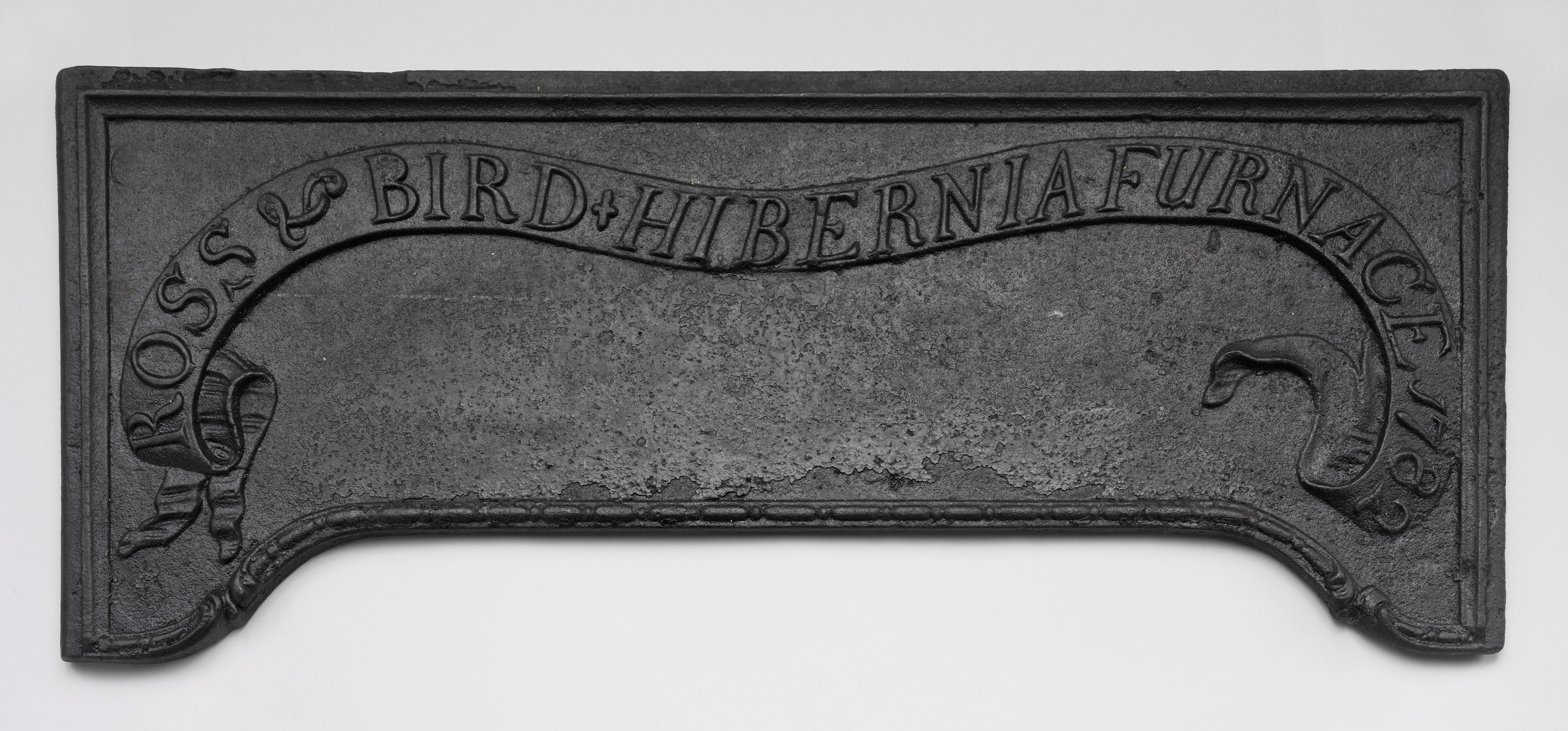 1789 Hibernia Furnace Cast Iron Plaque