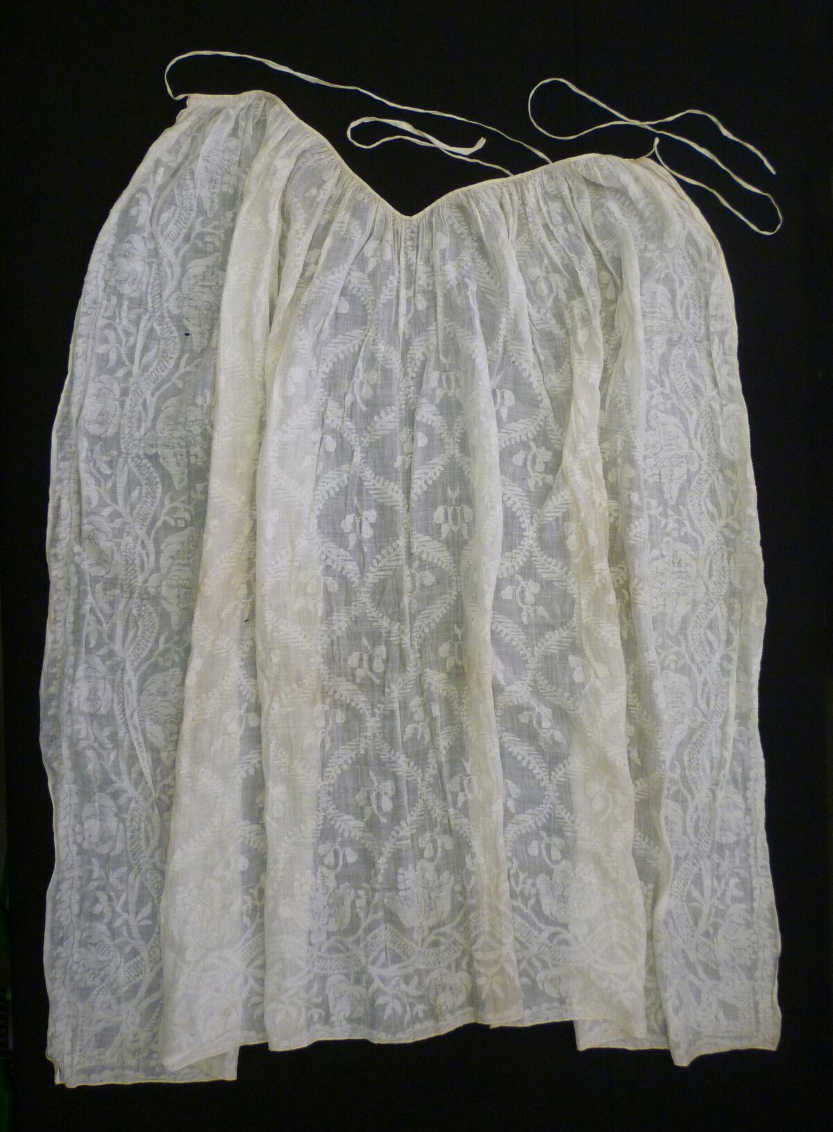 Vintage White Embroidered Sheer Slip