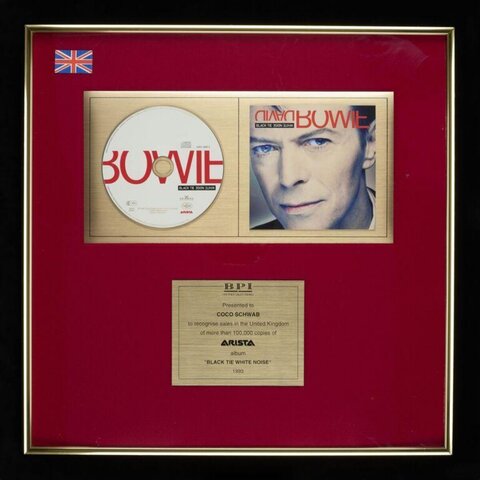 Framed David Bowie Album Sales Award