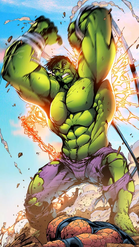 The Incredible Hulk Breaking Free