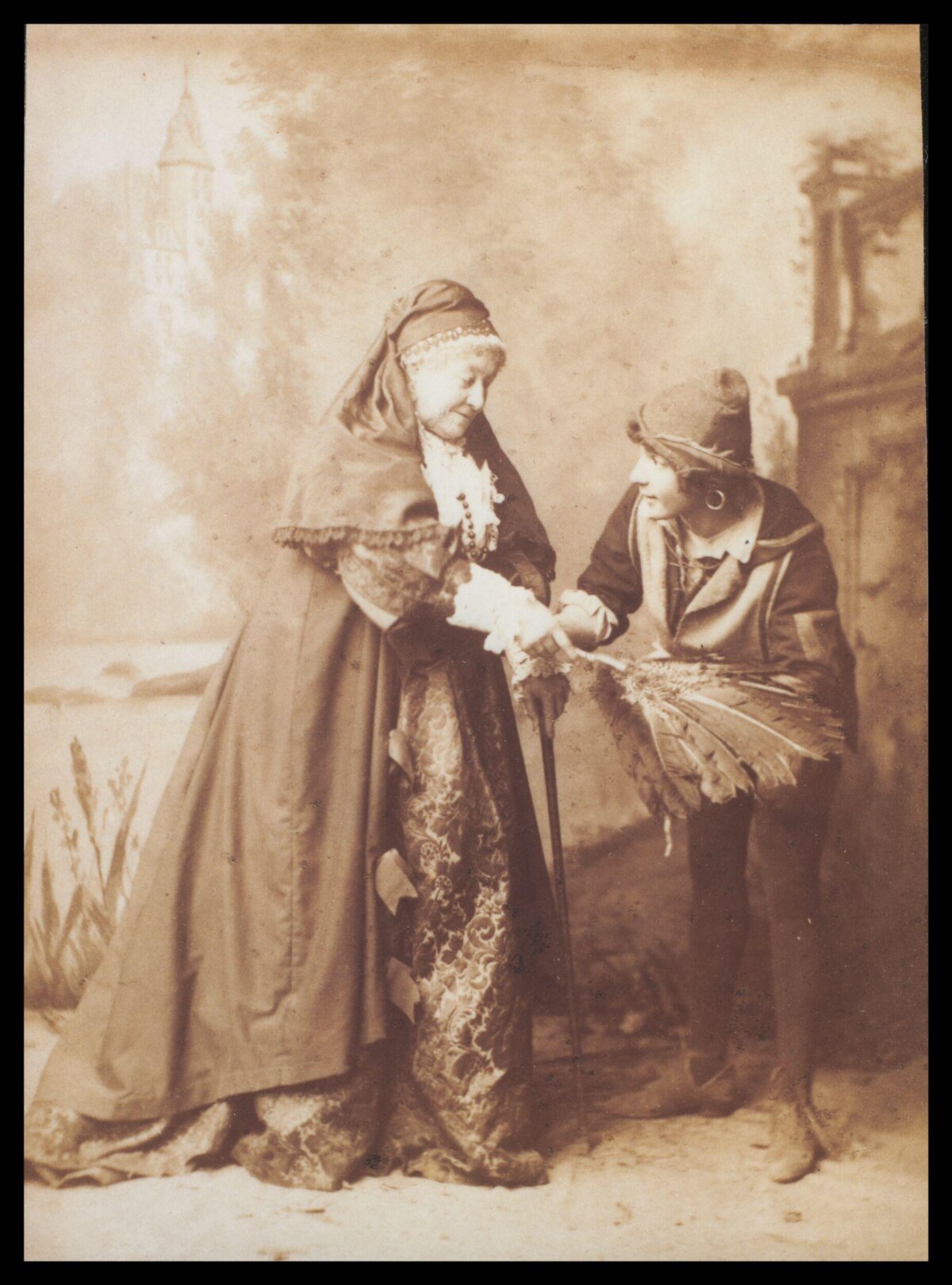 Vintage Photo of Two Costumed Characters