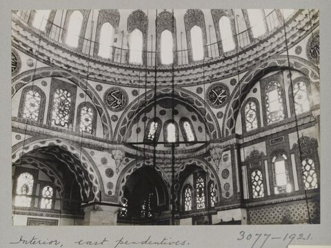 Vintage Mosque Interior East Pendentives