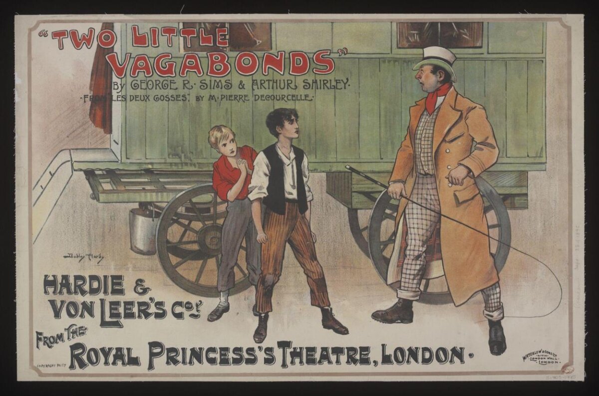 Two Little Vagabonds Vintage Theatre Poster