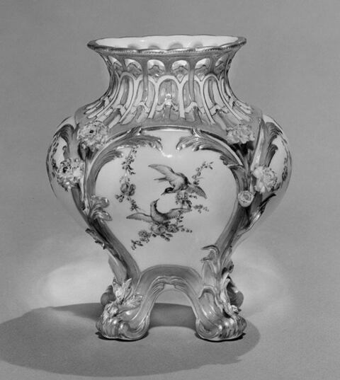Ornate Painted Porcelain Vase