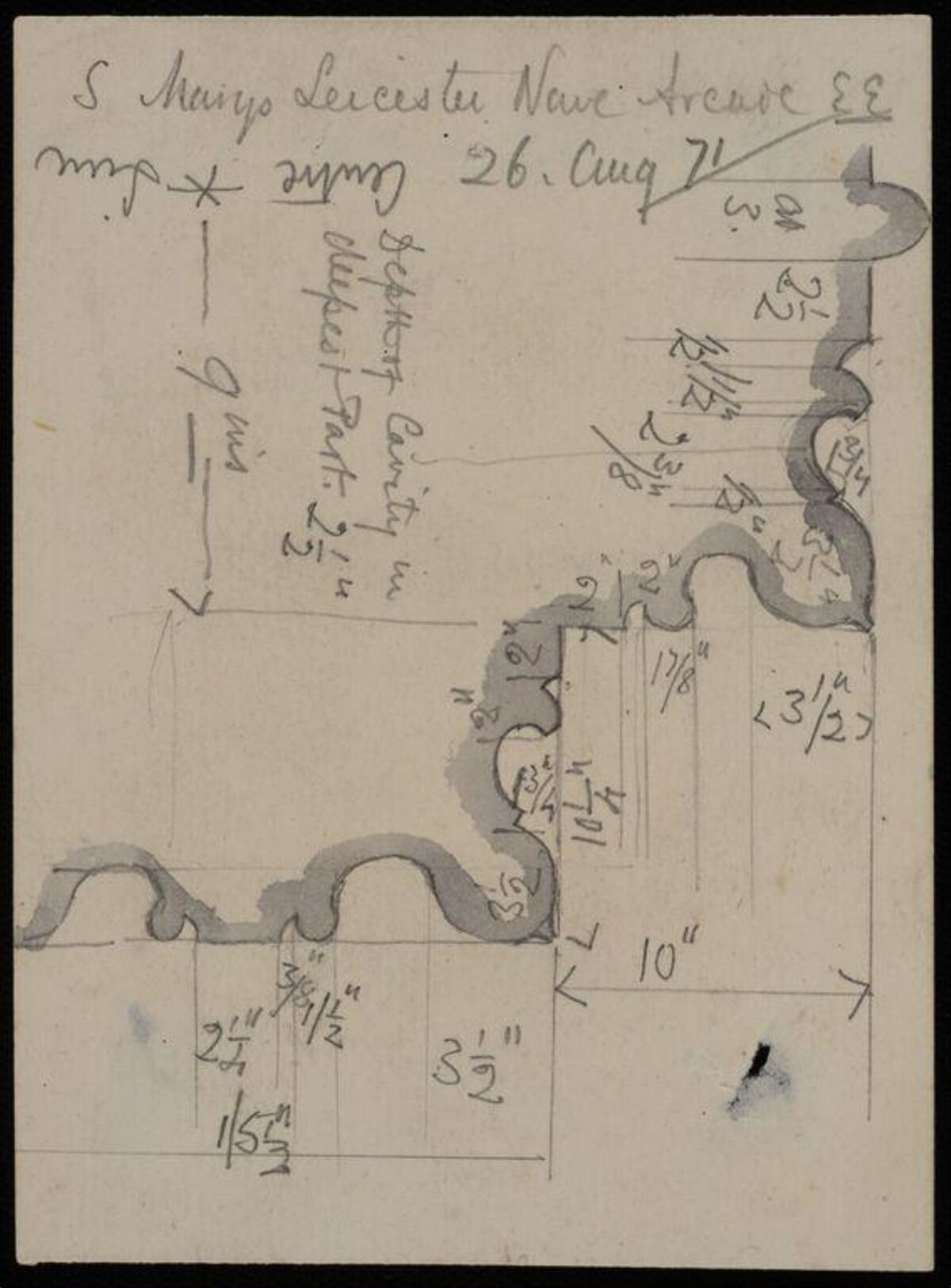 1871 Nave Arch Architectural Sketch