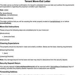 Tenant Move-Out Letter