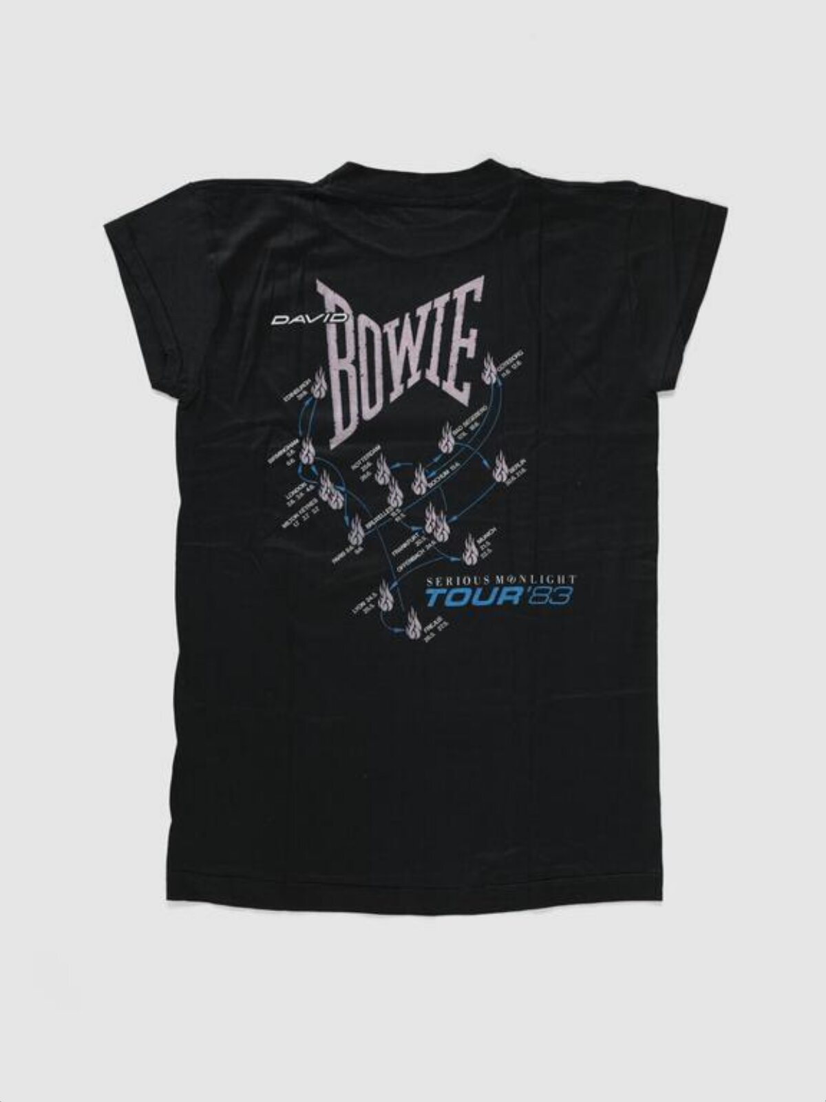 David Bowie 1983 Tour Black T-shirt