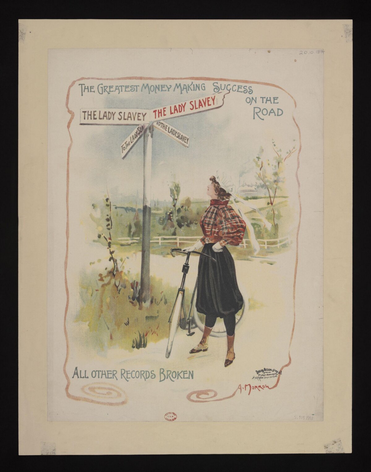 Vintage Lady Slavey Advertisement Poster