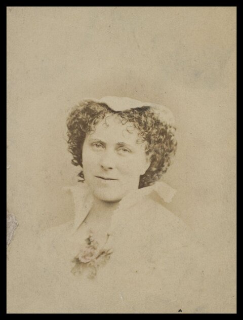 Vintage Portrait of a Curly Haired Woman