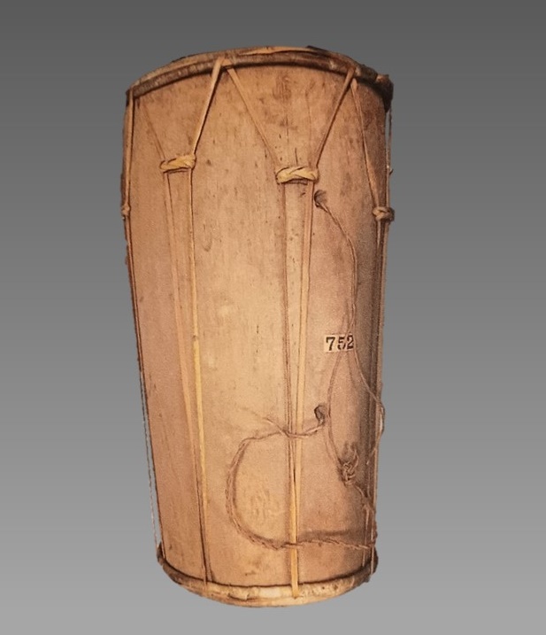 Antique Cylindrical Handmade Drum