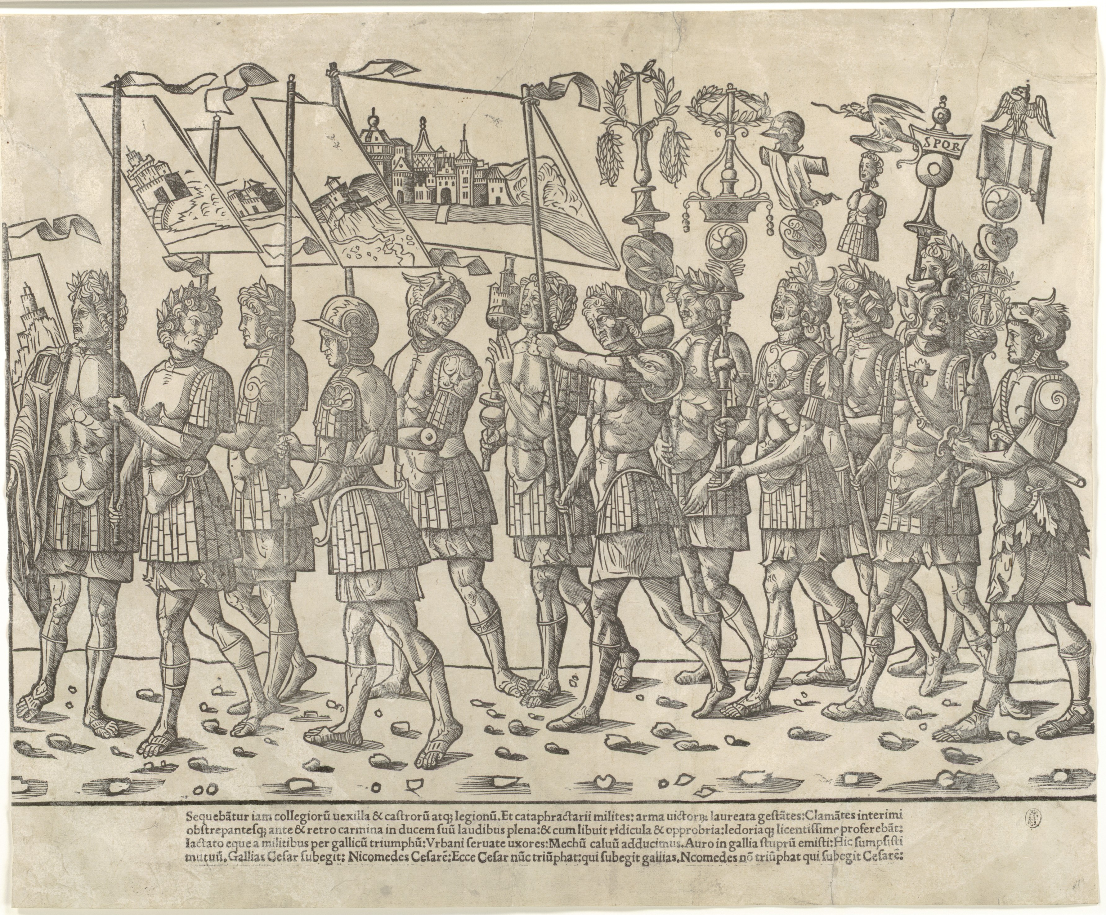 Roman Triumphal Procession Woodcut