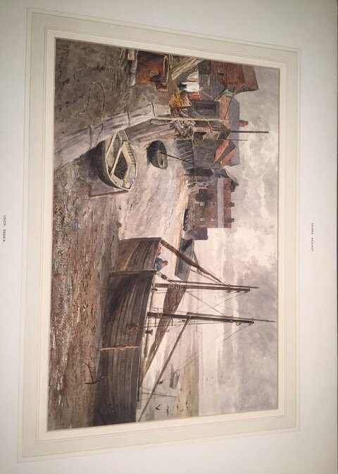 Leigh Essex Fishing Shore Painting