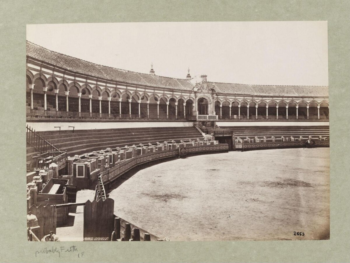 Antique Photo of Bullring Interior