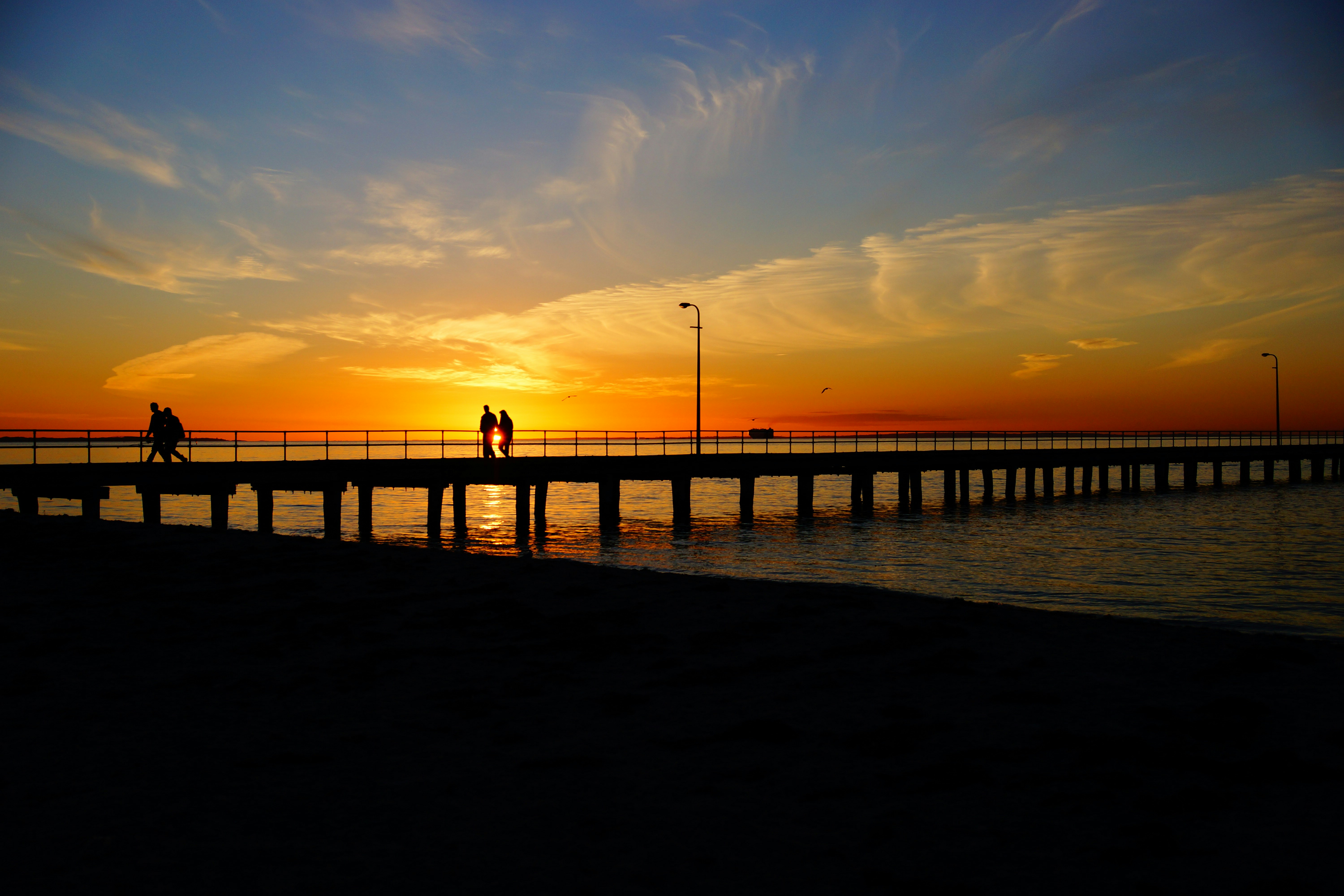 Sunset View of Seaside Pier