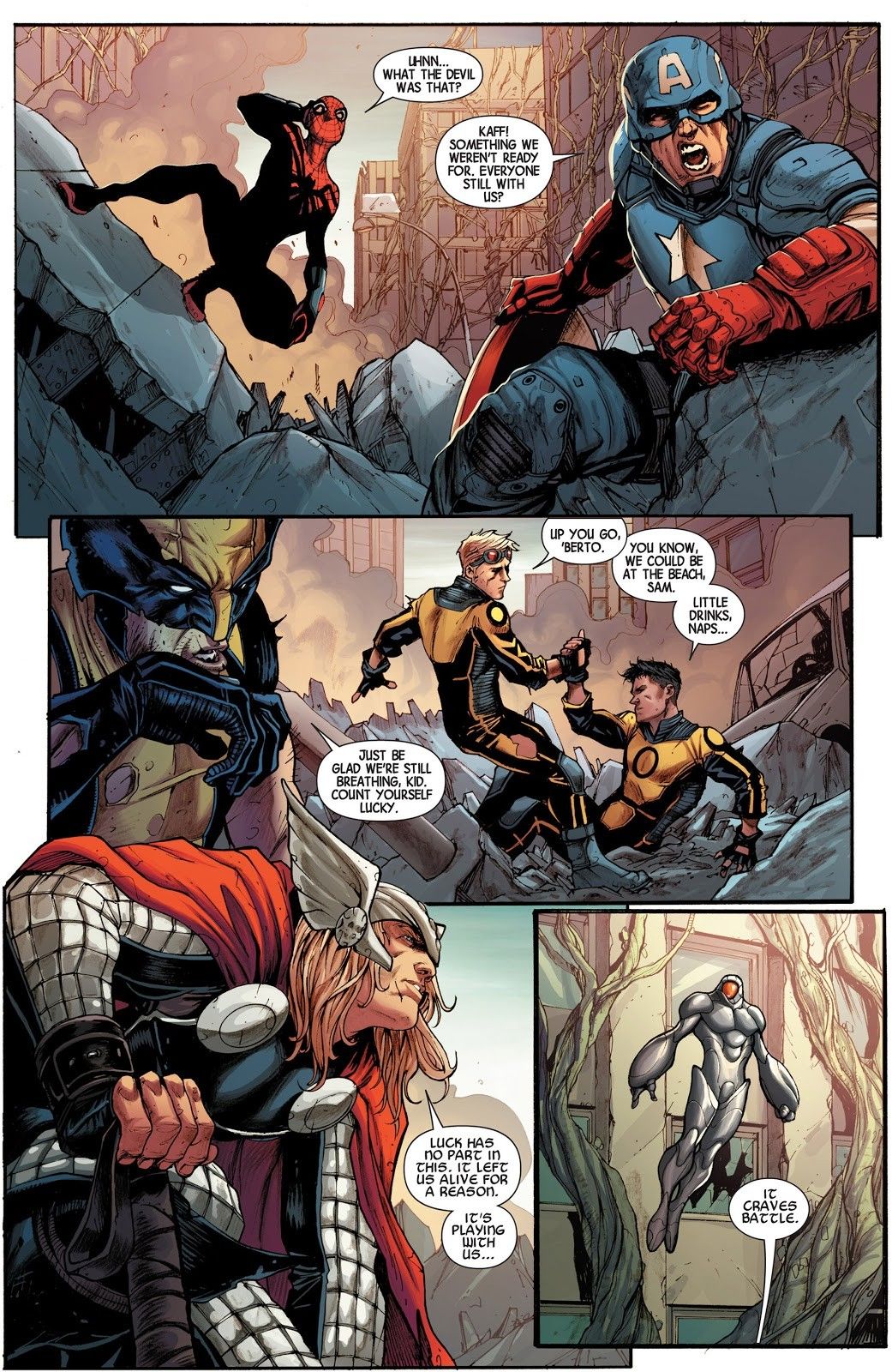 Marvel Superheroes Comic Page