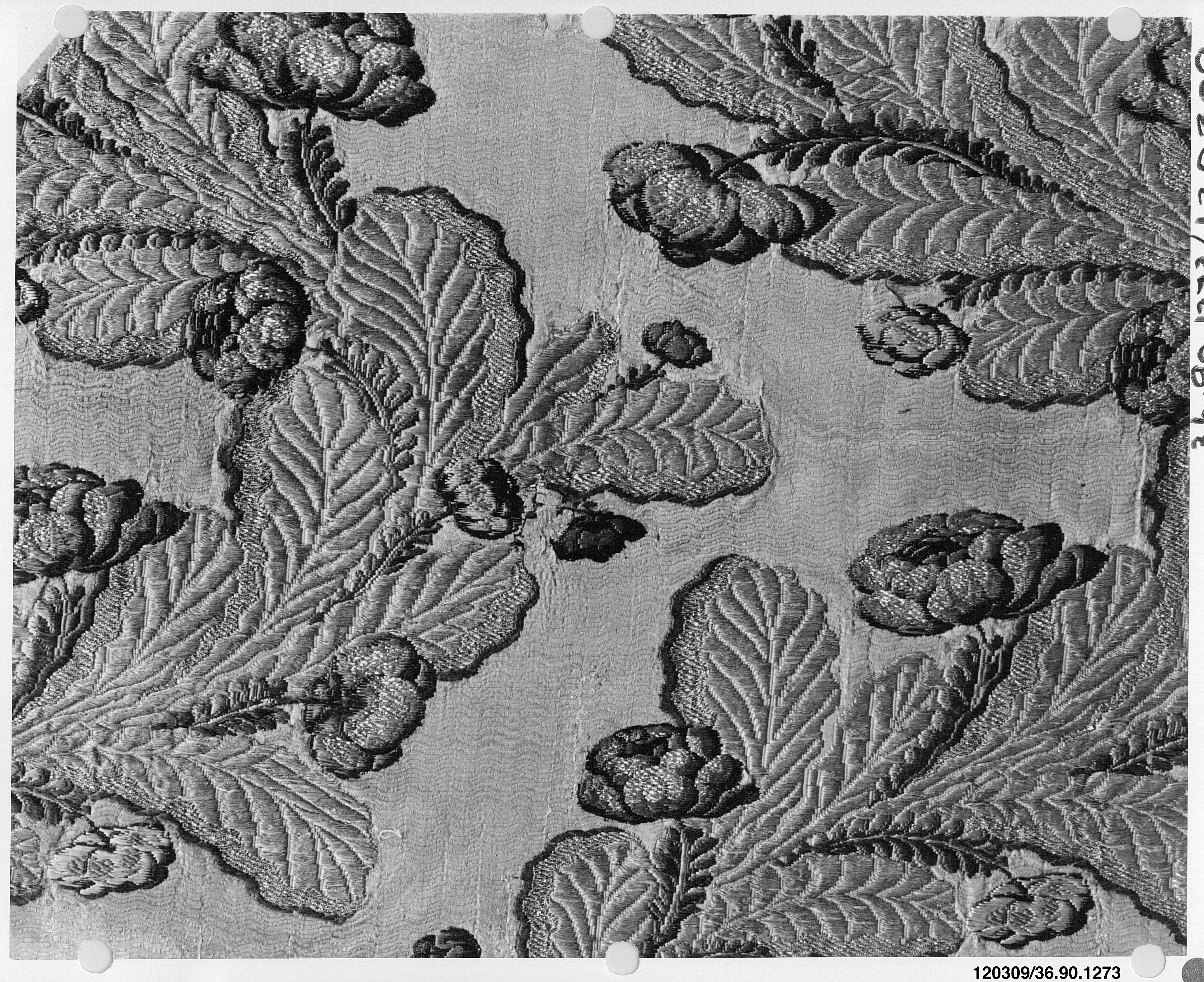 Fruit Leaf Embroidered Textile Sample