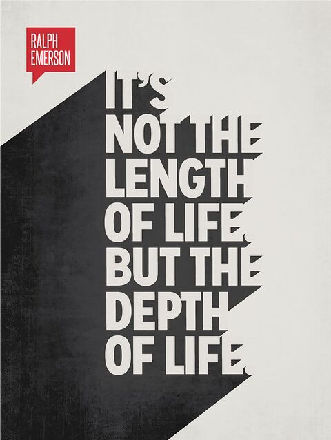 Ralph Emerson Life Quote Poster