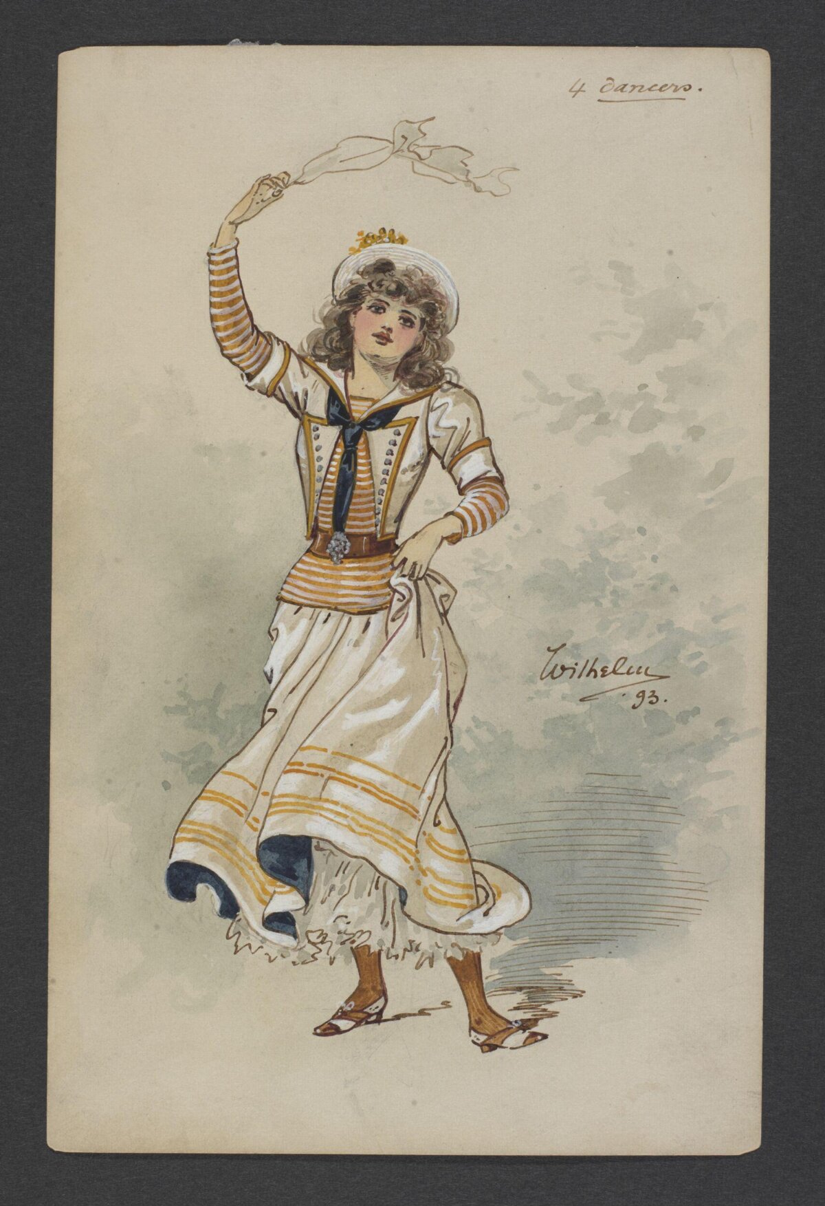 1893 Dancer Costume Sketch
